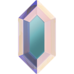 Elongated Hexagon Crystal AB 8,2x4,2 2szt